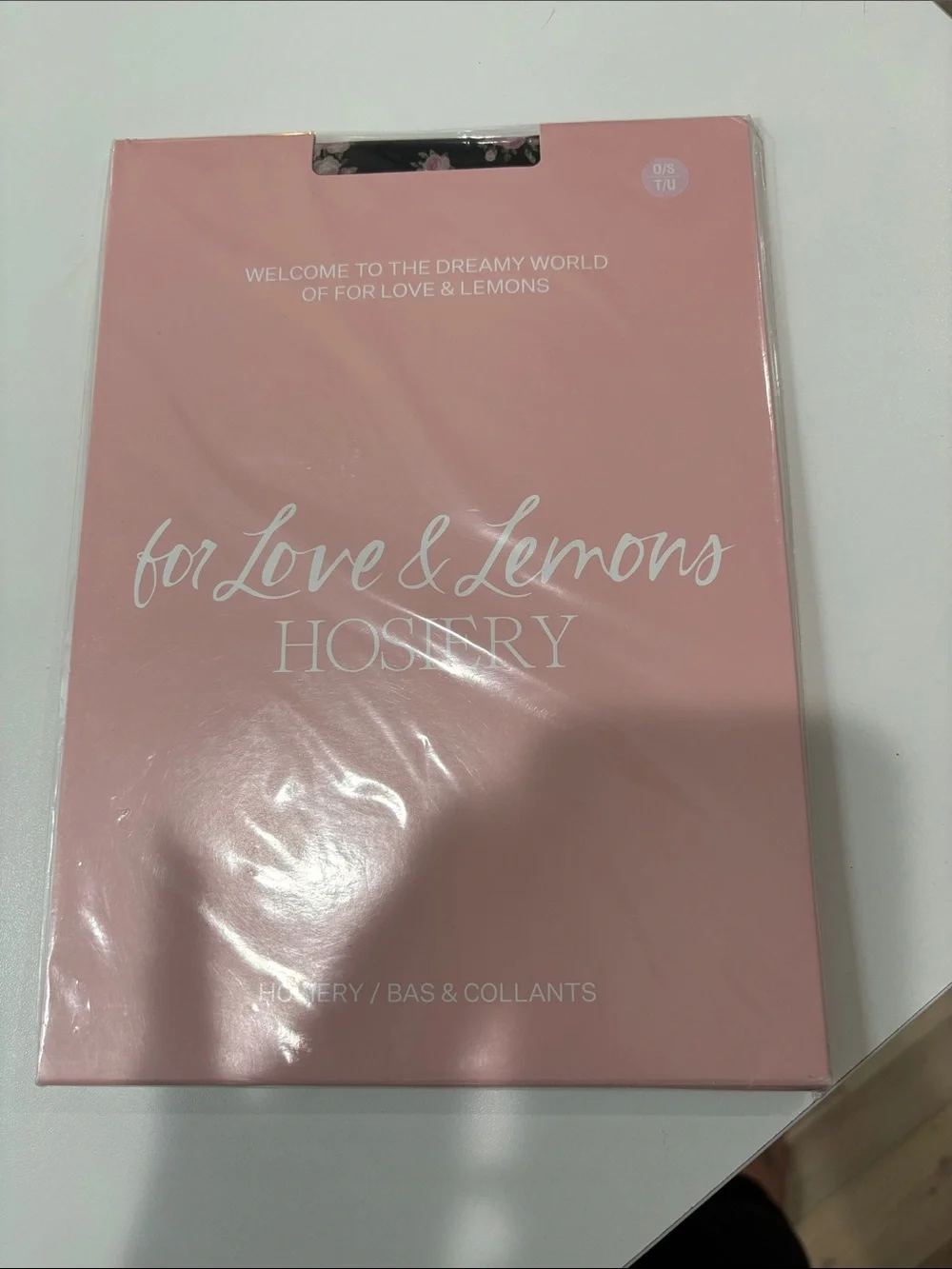 NWT For Love And Lemons Black Floral Knee-High Hosiery